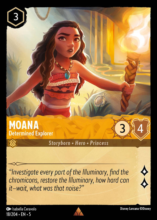 Moana - Determined Explorer - Rare Lorcana Card