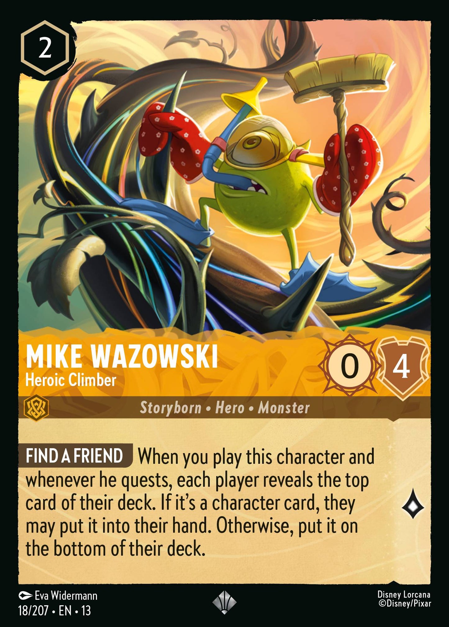 Mike Wazowski - Heroic Climber - Super Rare Lorcana Card