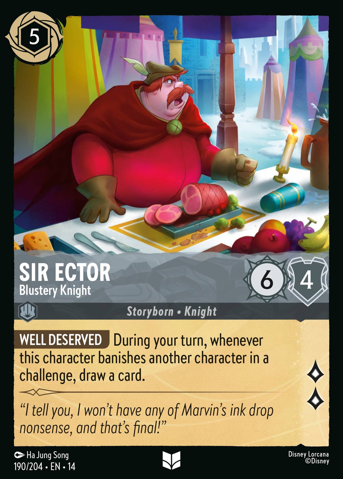 Sir Ector - Blustery Knight - Uncommon Lorcana Card