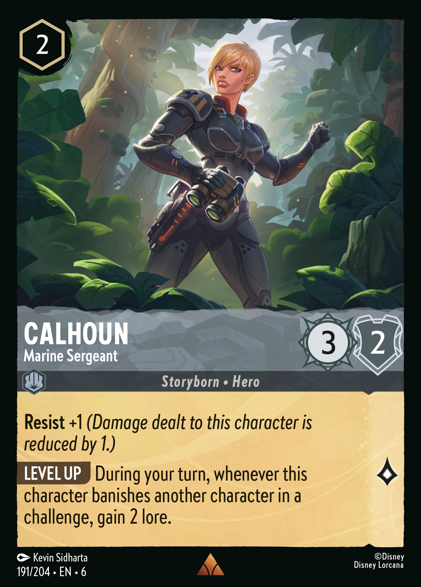 Calhoun - Marine Sergeant - Rare Lorcana Card
