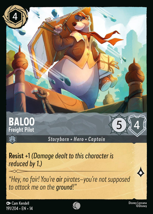 Baloo - Freight Pilot - Common Lorcana Card