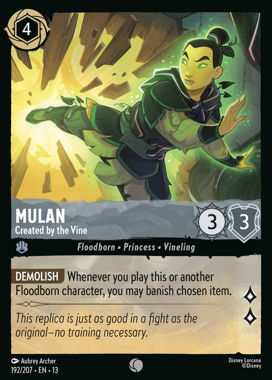 Mulan - Created by the Vine - Common Lorcana Card