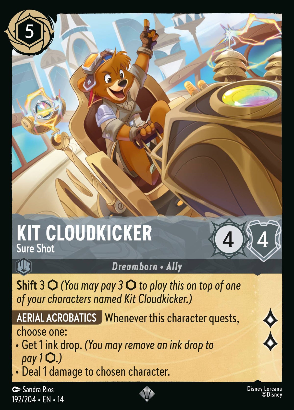 Kit Cloudkicker - Sure Shot - Super Rare Lorcana Card