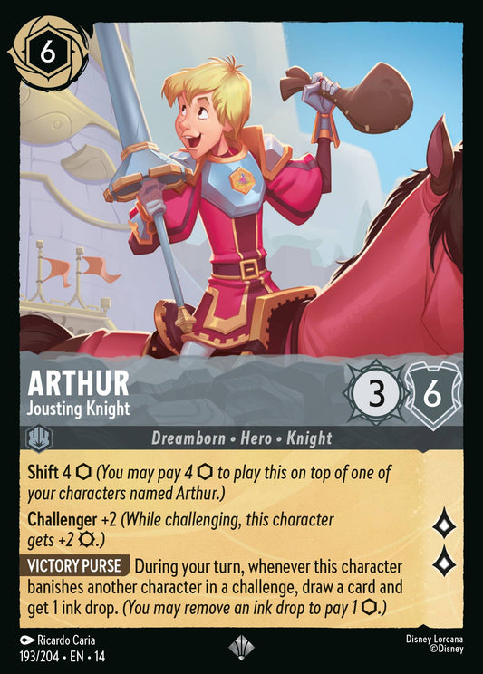 Arthur - Jousting Knight - Super Rare Lorcana Card