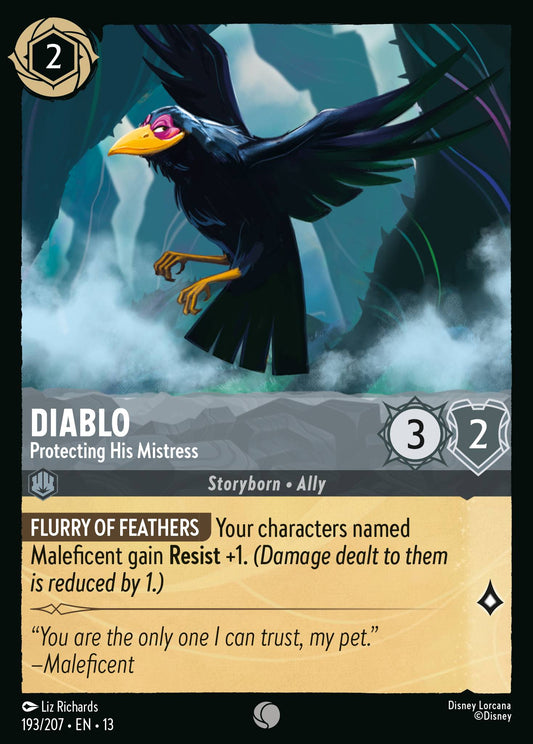 Diablo - Protecting His Mistress - Common Lorcana Card