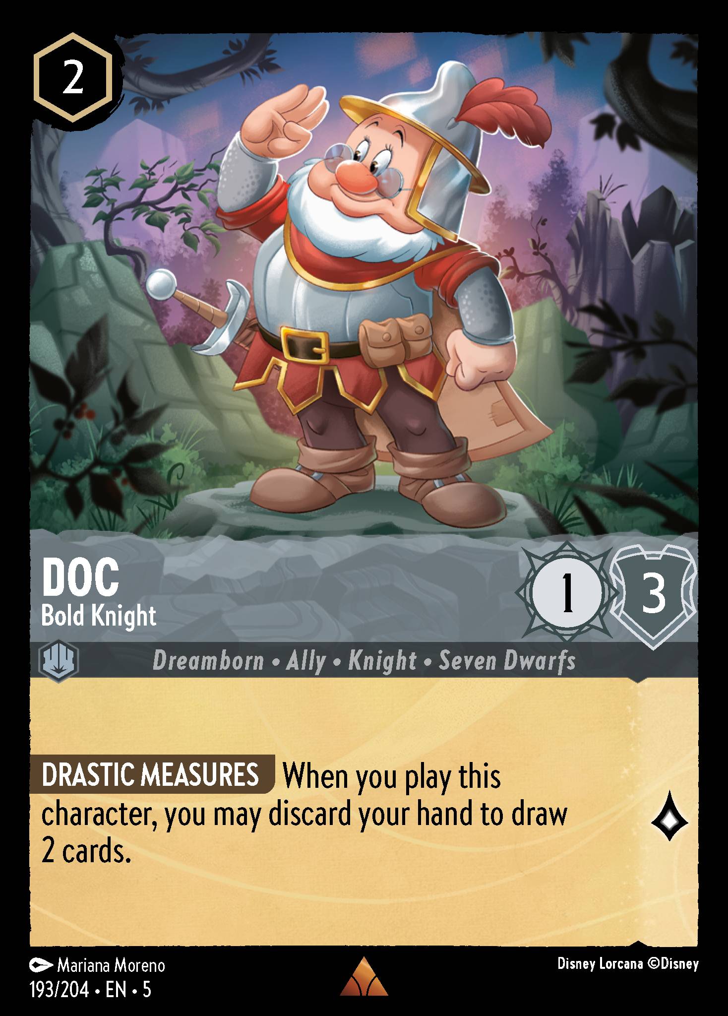 Doc - Bold Knight - Rare Lorcana Card