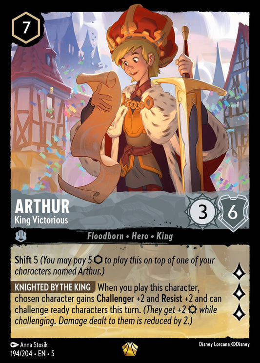 Arthur - King Victorious - Legendary Lorcana Card