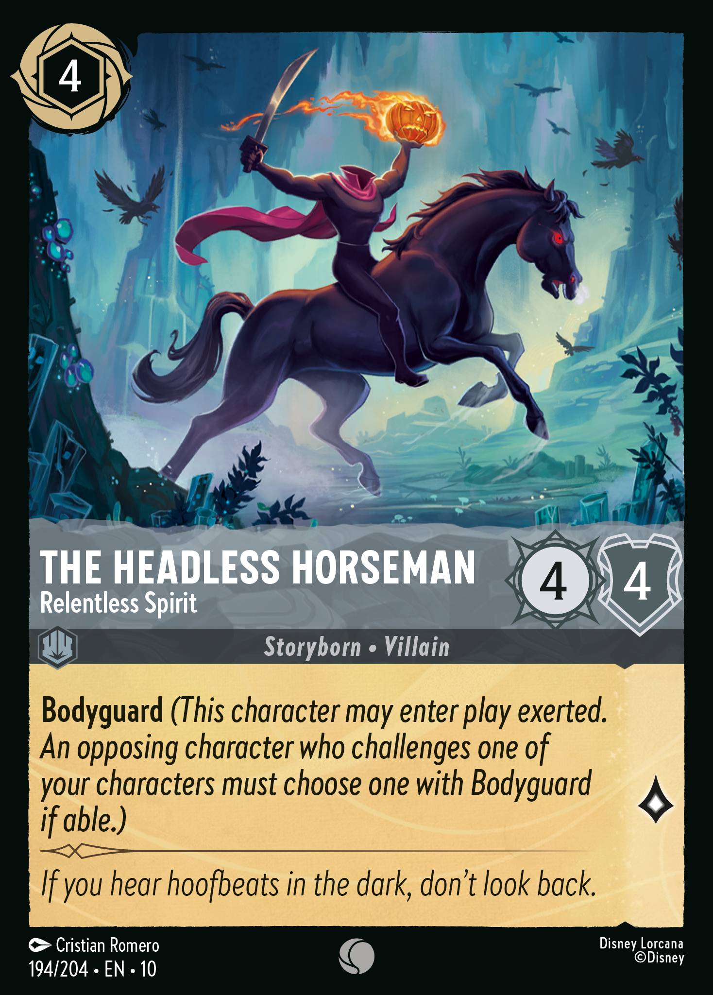 The Headless Horseman - Relentless Spirit - Common Lorcana Card