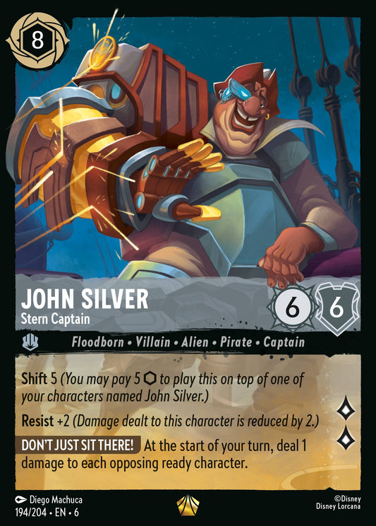 John Silver - Stern Captain - Legendary Lorcana Card