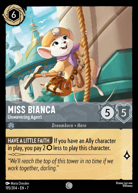 Miss Bianca - Unwavering Agent - Common Lorcana Card
