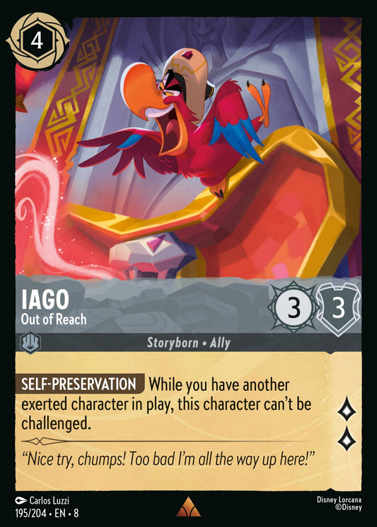 Iago - Out of Reach - Disney Lorcana Card
