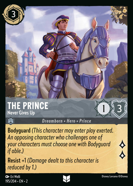 The Prince - Never Gives Up - Uncommon Lorcana Card