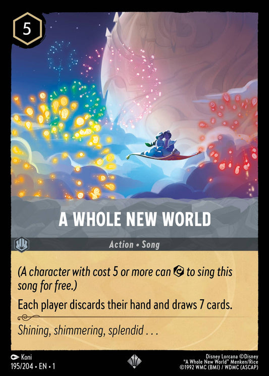 A Whole New World - Super Rare Lorcana Card