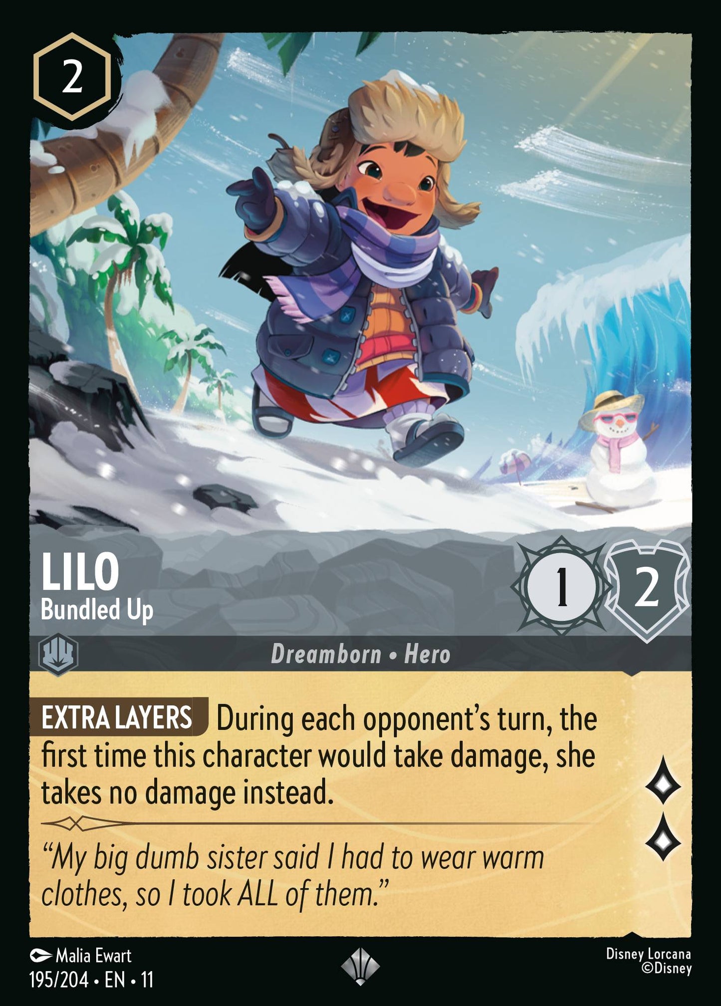 Lilo - Bundled Up - Super Rare Lorcana Card