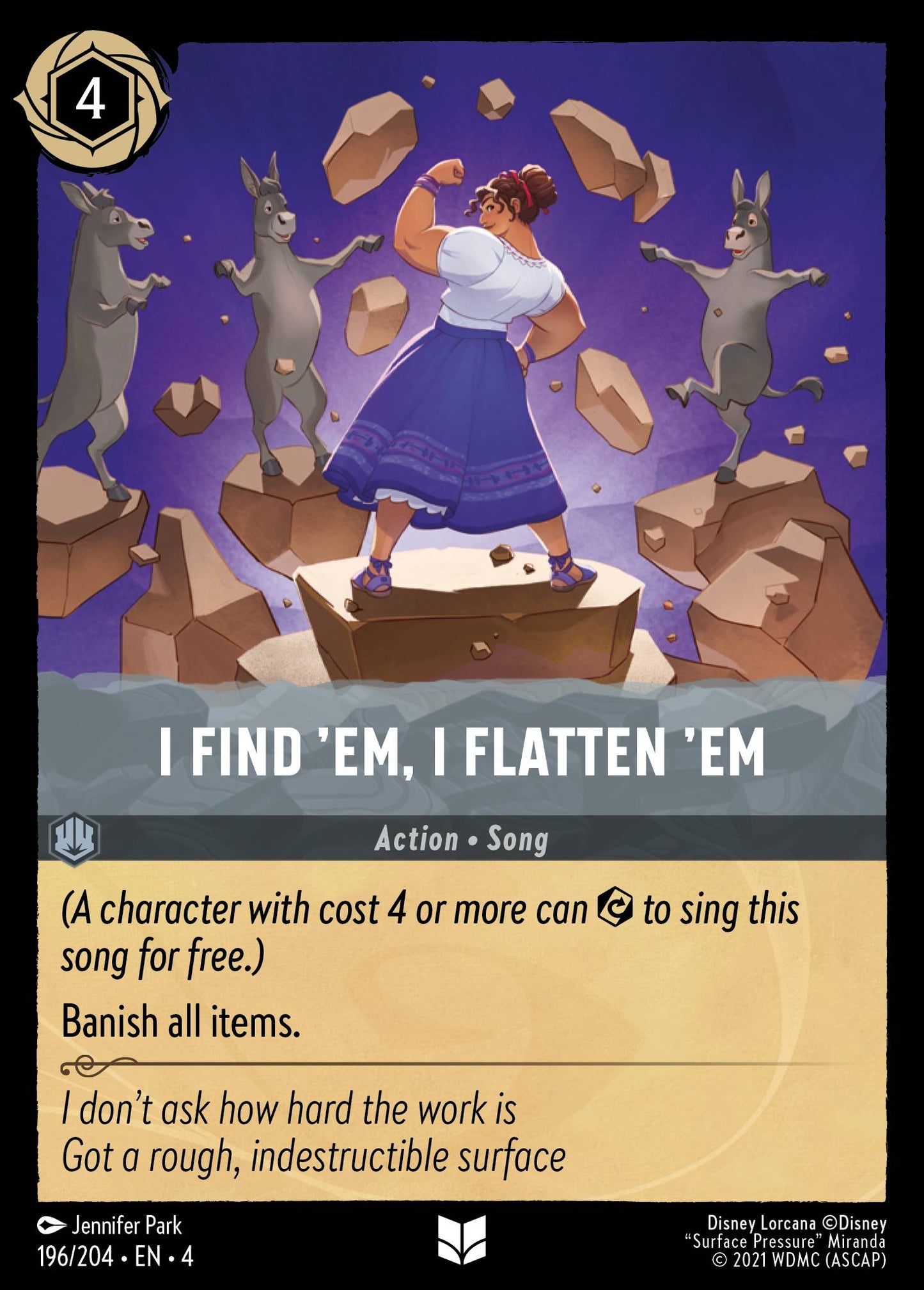 I Find 'Em, I Flatten 'Em - Uncommon Lorcana Card