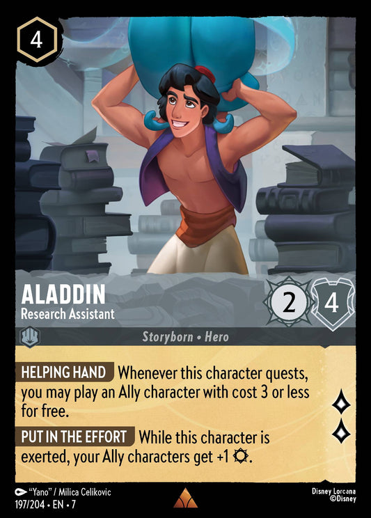 Aladdin - Research Assistant - Rare Lorcana Card