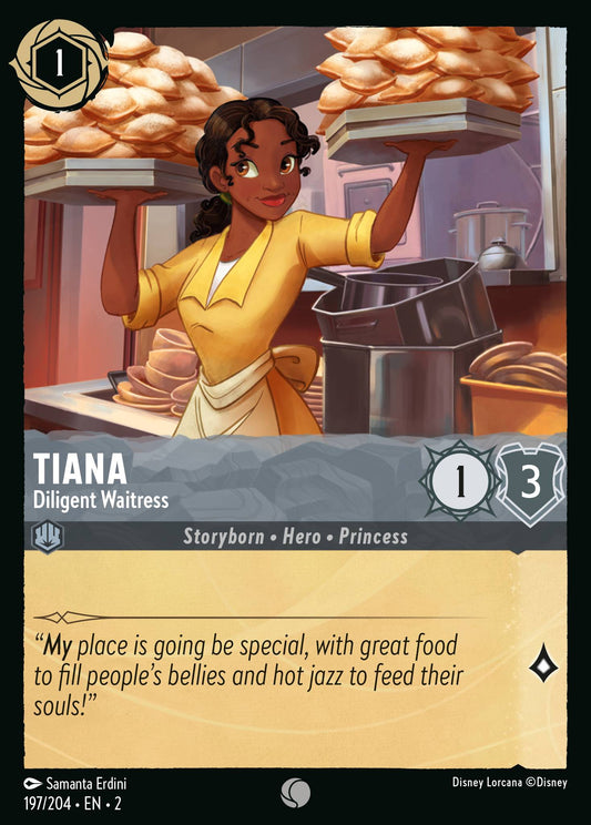 Tiana - Diligent Waitress - Common Lorcana Card