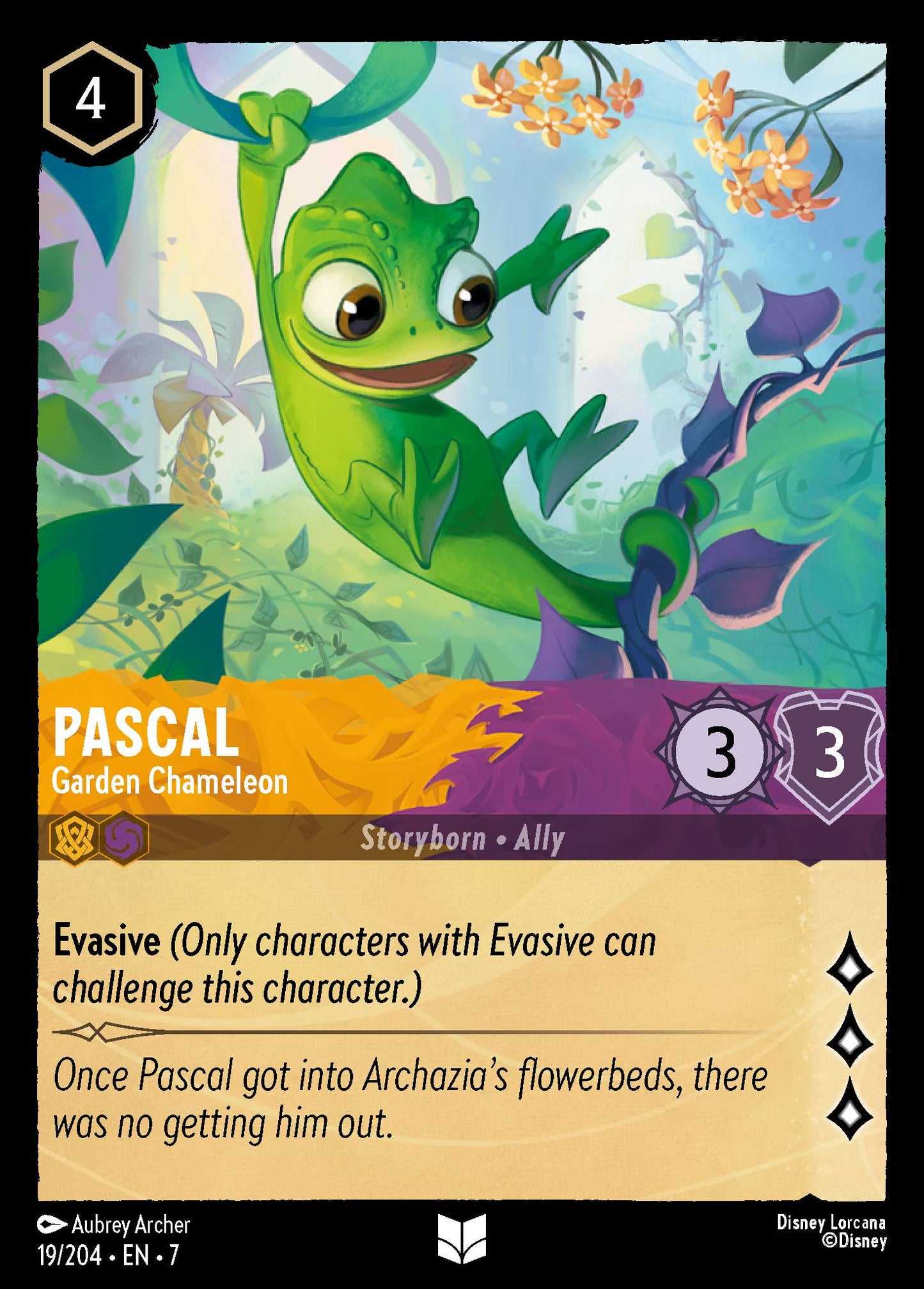 Pascal - Garden Chameleon - Uncommon Lorcana Card