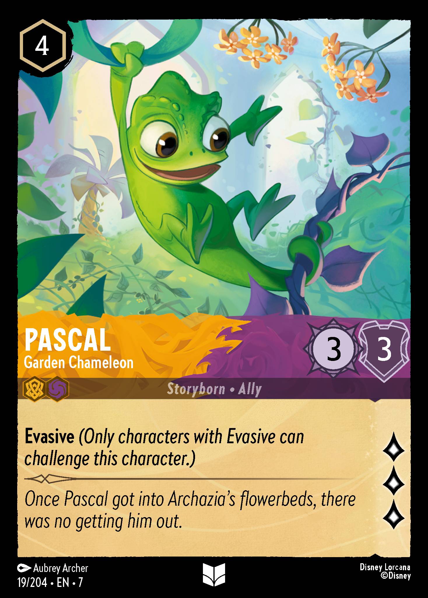 Pascal - Garden Chameleon - Uncommon Lorcana Card