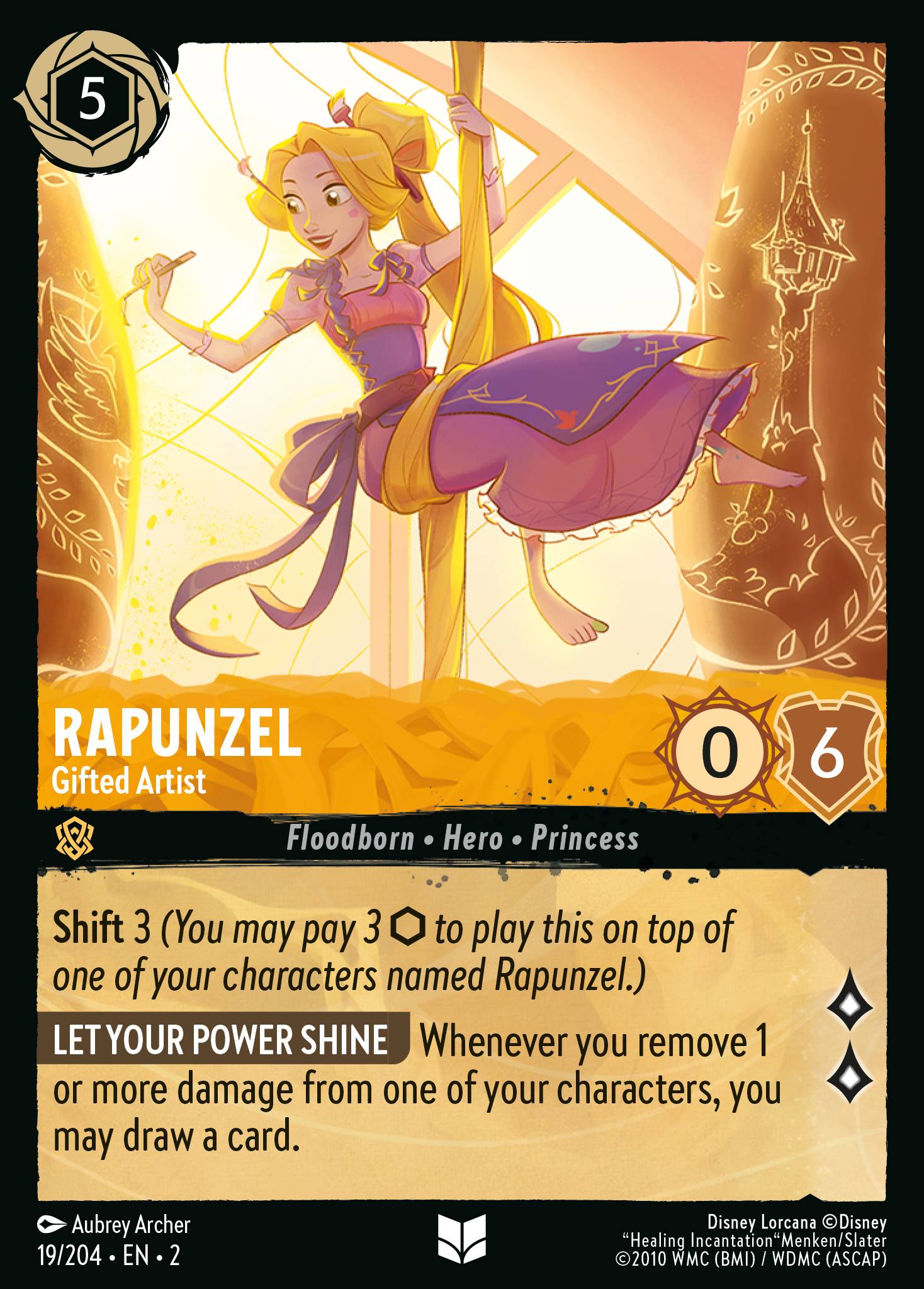 Rapunzel - Gifted Artist - Disney Lorcana Card