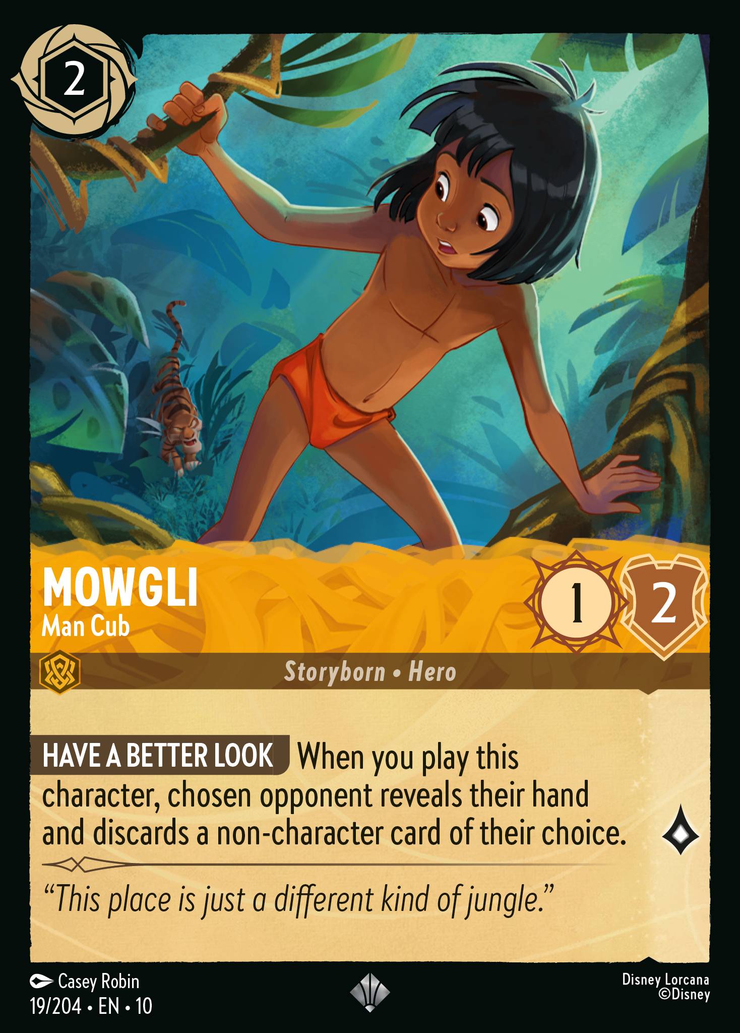 Mowgli - Man Cub - Super Rare Lorcana Card