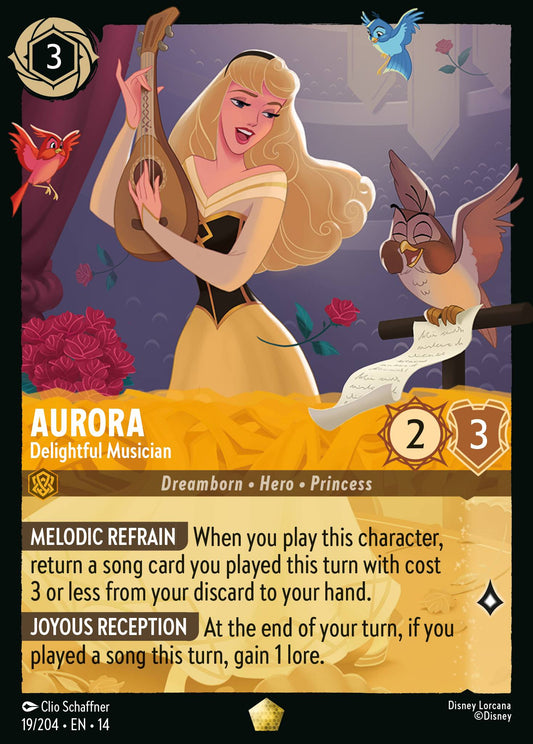 Aurora - Delightful Musician - Legendary Lorcana Card