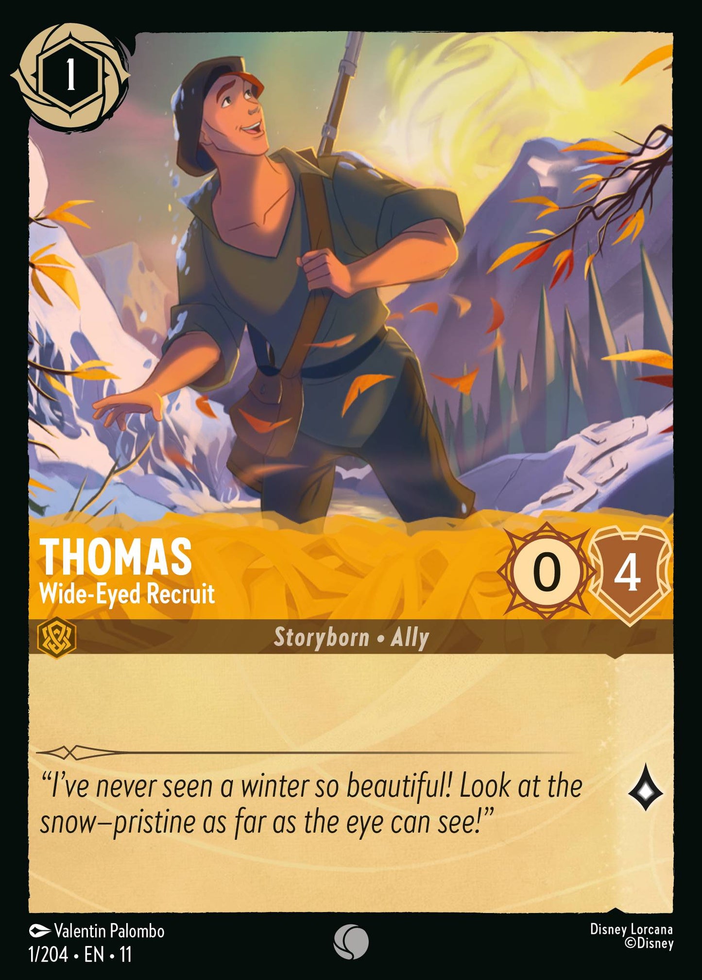 Thomas - Wide-Eyed Recruit - Common Lorcana Card