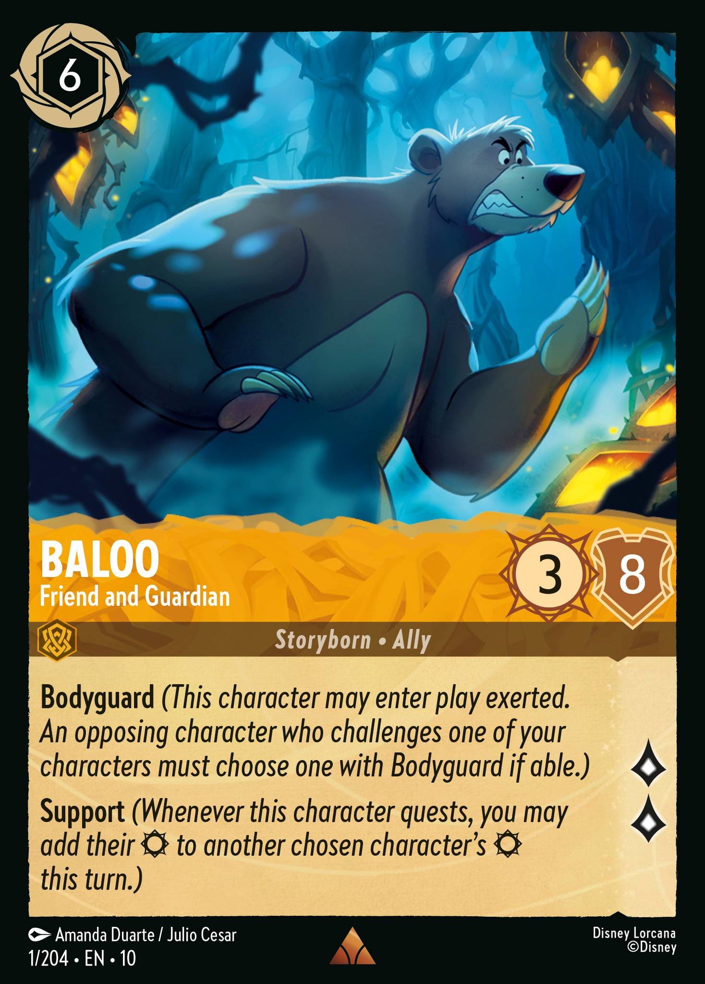 Baloo - Friend and Guardian - Rare Lorcana Card