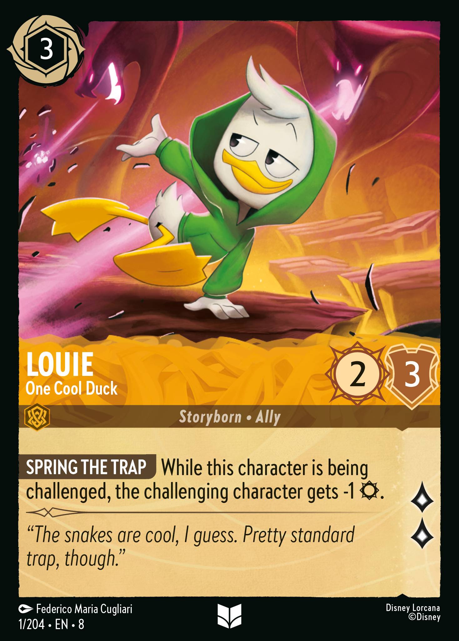 Louie - One Cool Duck - Uncommon Lorcana Card
