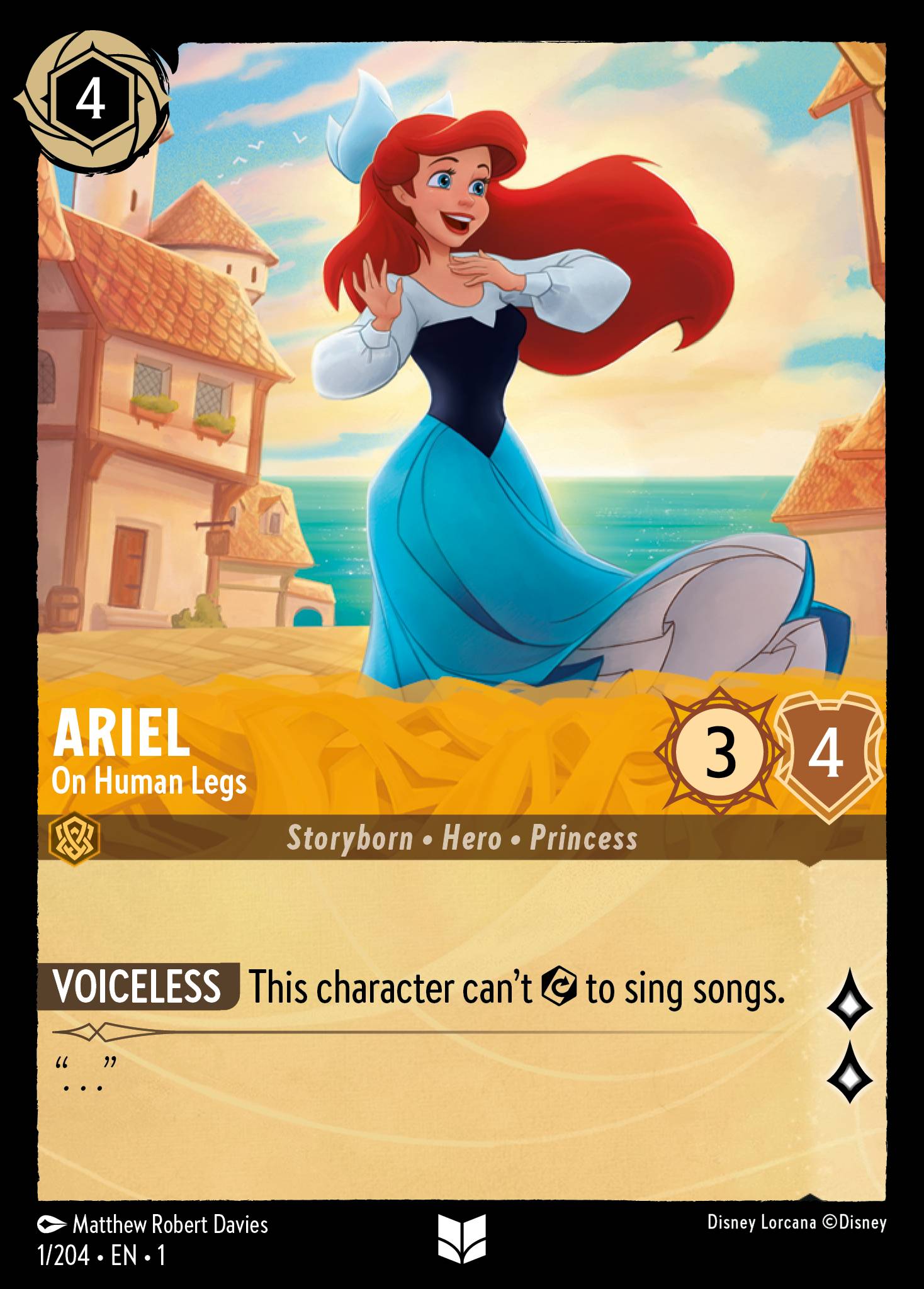 Ariel - On Human Legs - Uncommon Lorcana Card