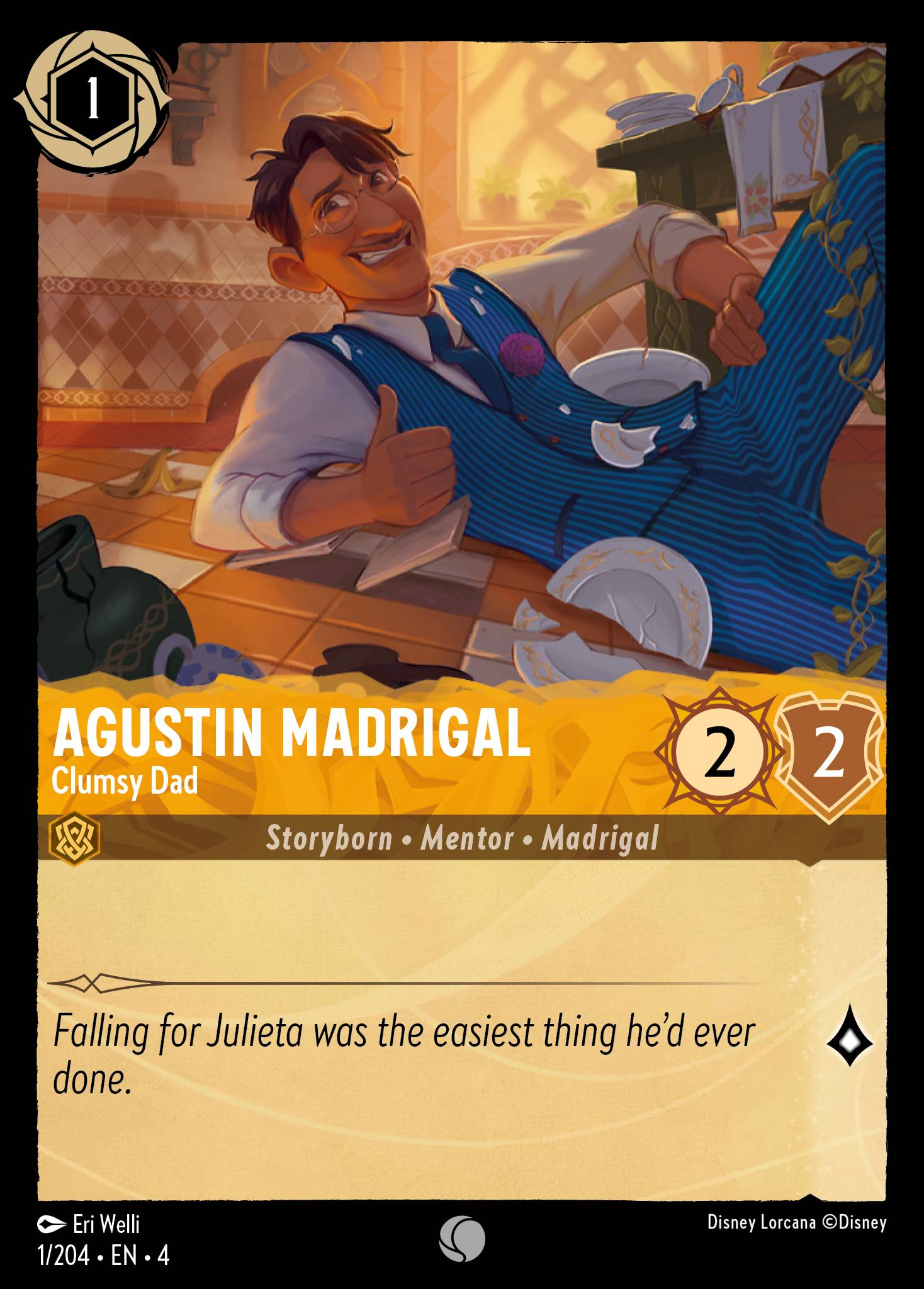 Agustin Madrigal - Clumsy Dad - Common Lorcana Card