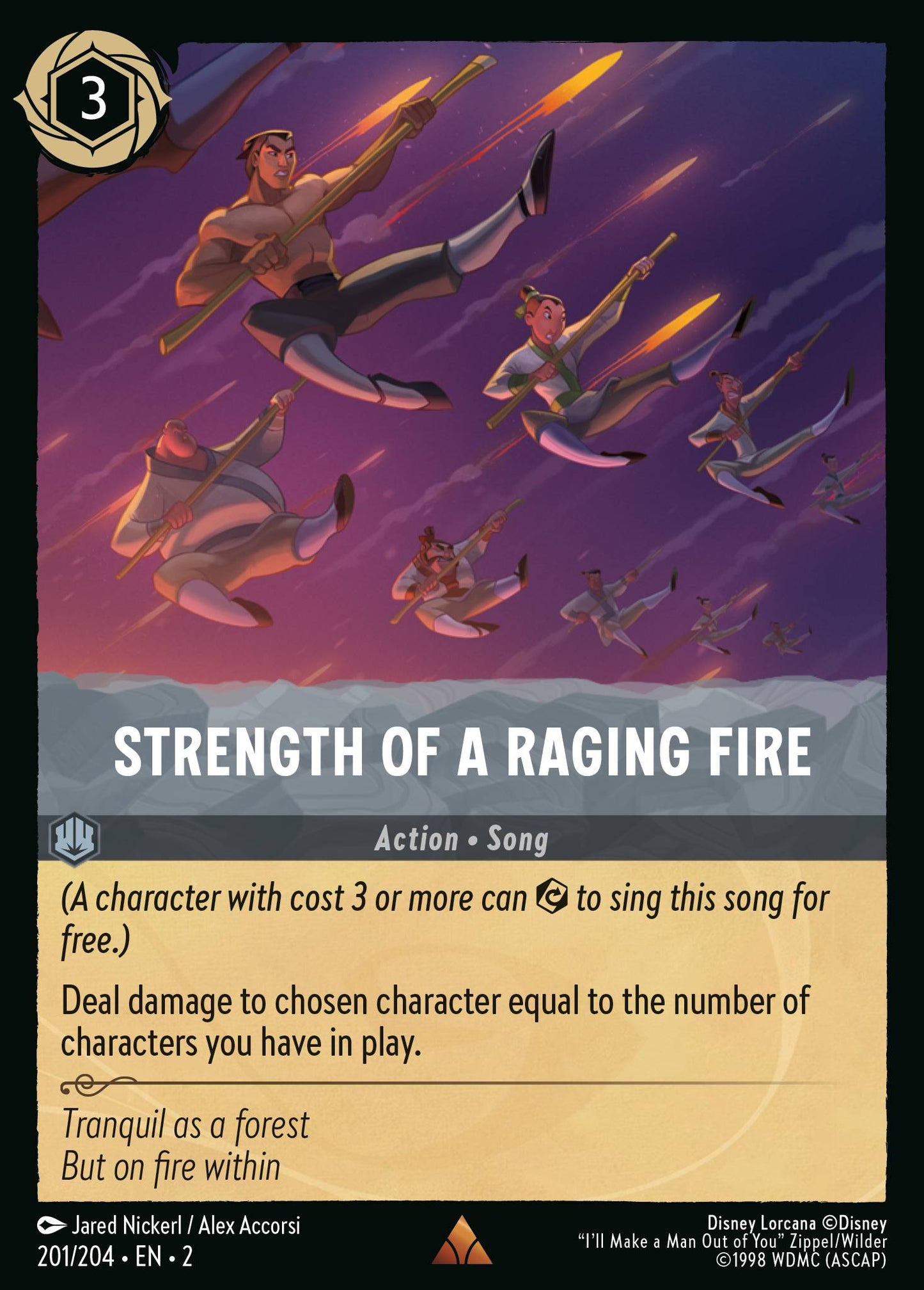 Strength of a Raging Fire - Rare Lorcana Card