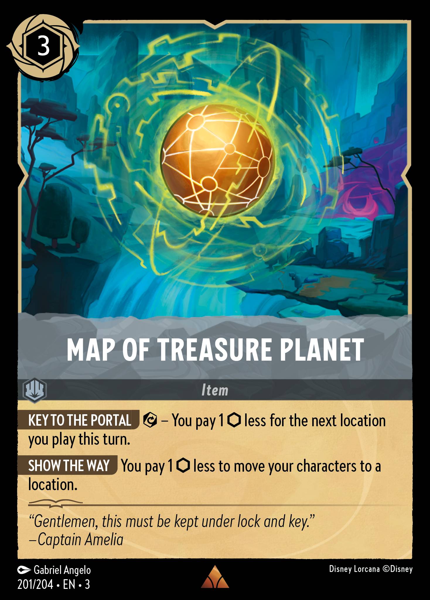 Map of Treasure Planet - Rare Lorcana Card