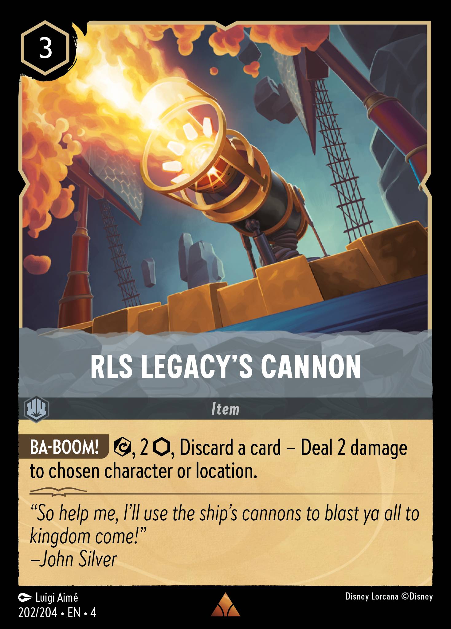 RLS Legacy's Cannon - Rare Lorcana Card