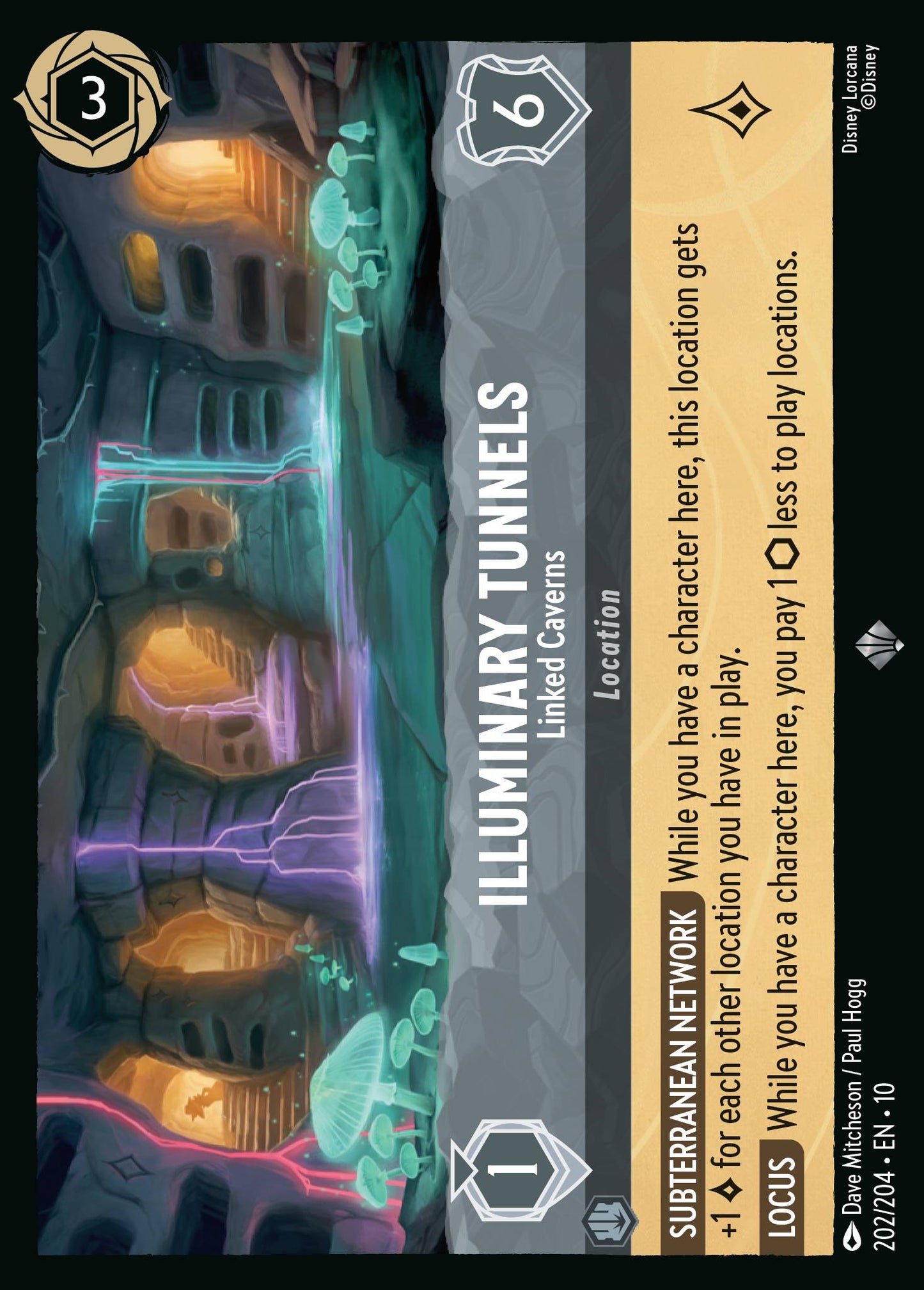 Illuminary Tunnels - Linked Caverns - Super Rare Lorcana Card
