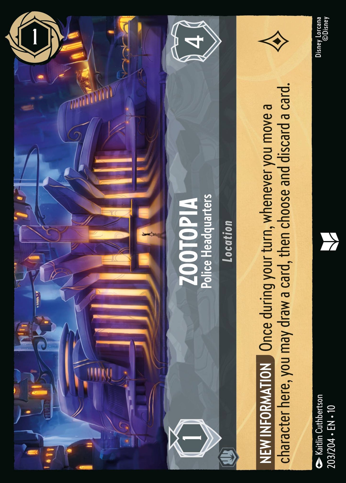 Zootopia - Police Headquarters - Uncommon Lorcana Card