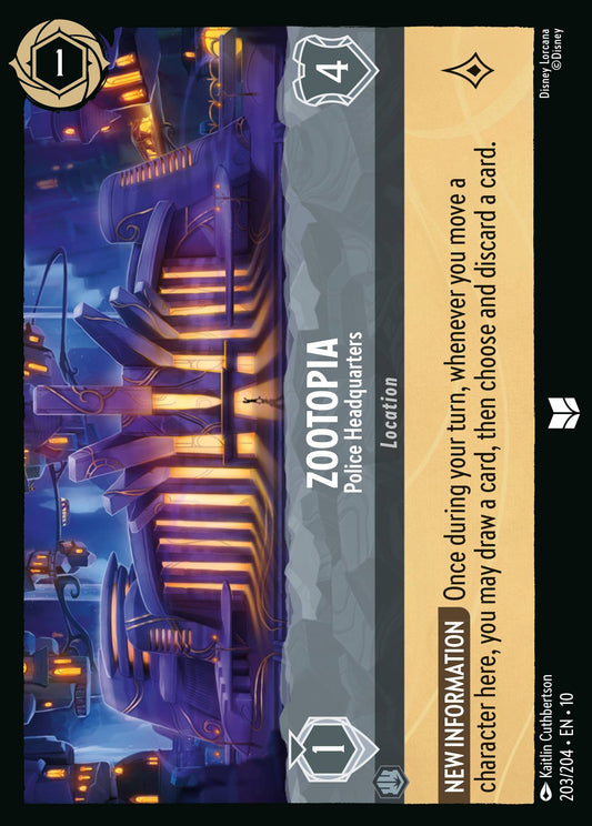 Zootopia - Police Headquarters - Uncommon Lorcana Card