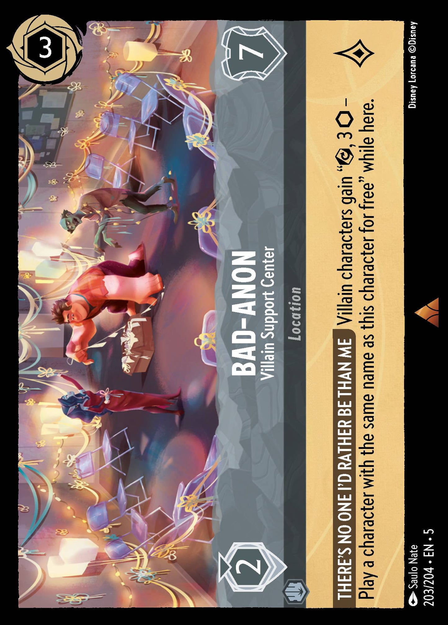 Bad-Anon - Villain Support Center - Rare Lorcana Card