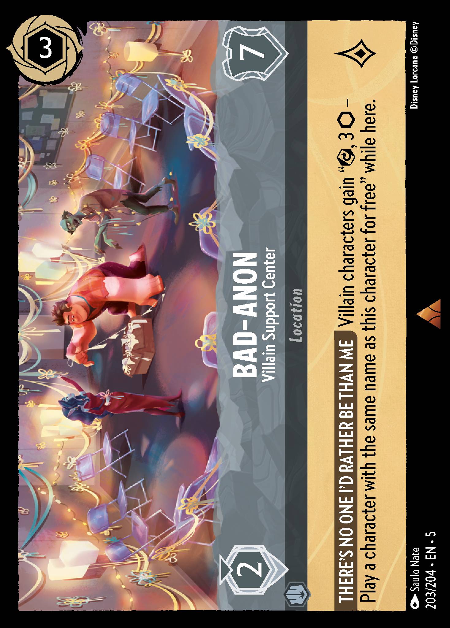 Bad-Anon - Villain Support Center - Rare Lorcana Card