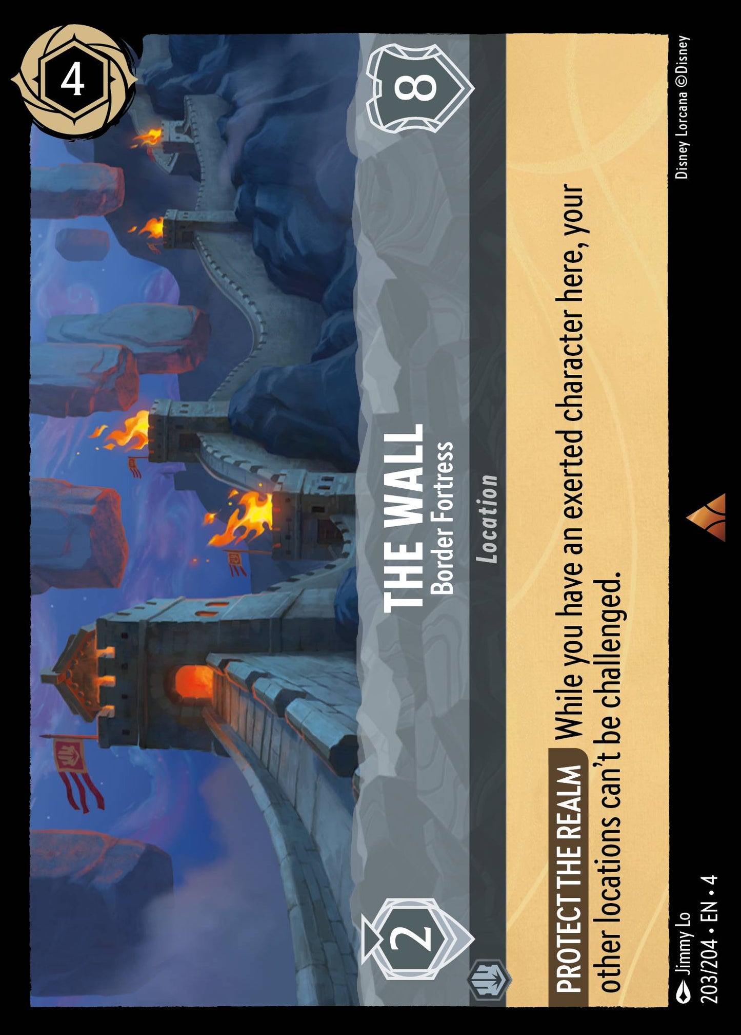 The Wall - Border Fortress - Rare Lorcana Card