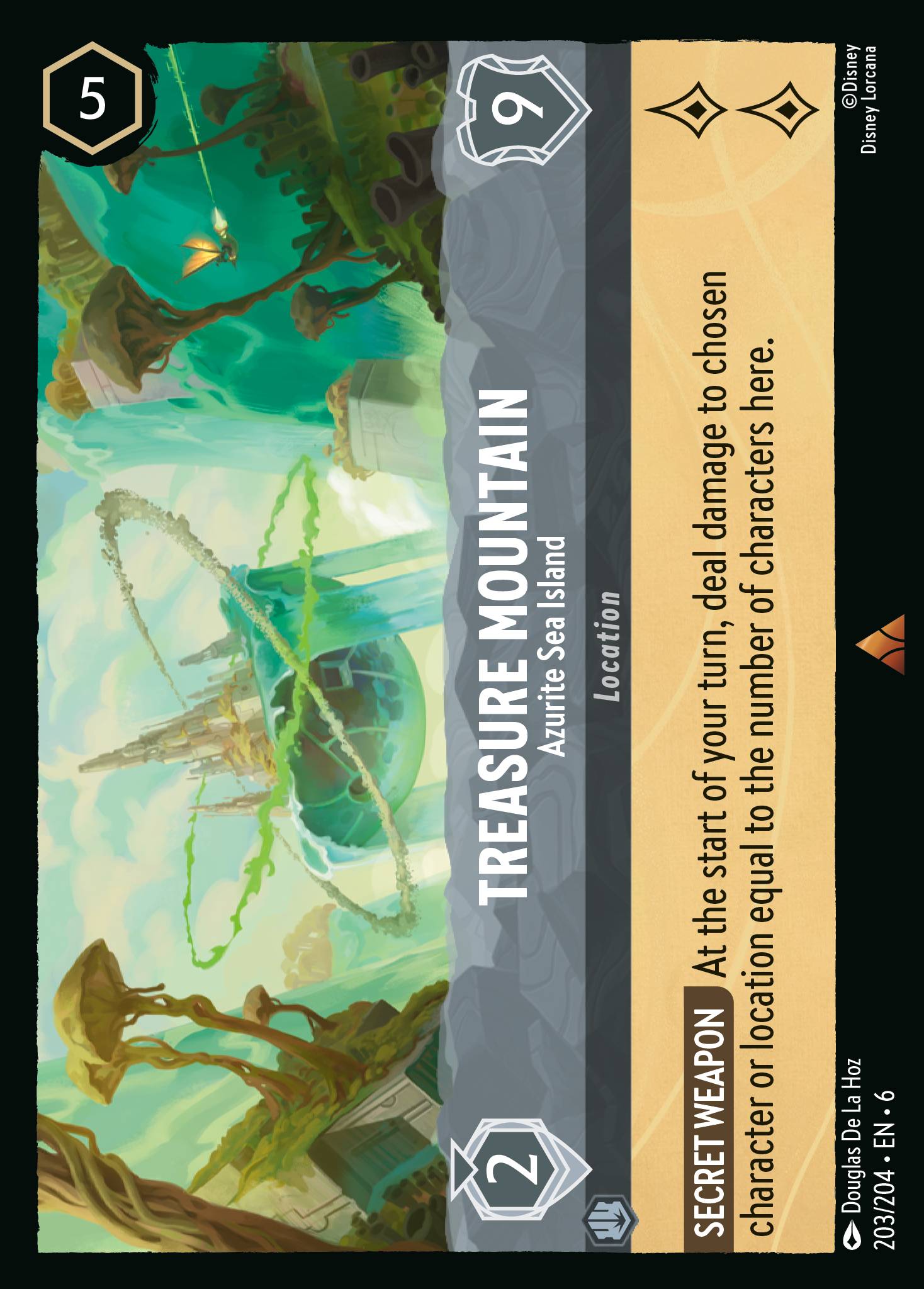 Treasure Mountain - Azurite Sea Island - Rare Lorcana Card