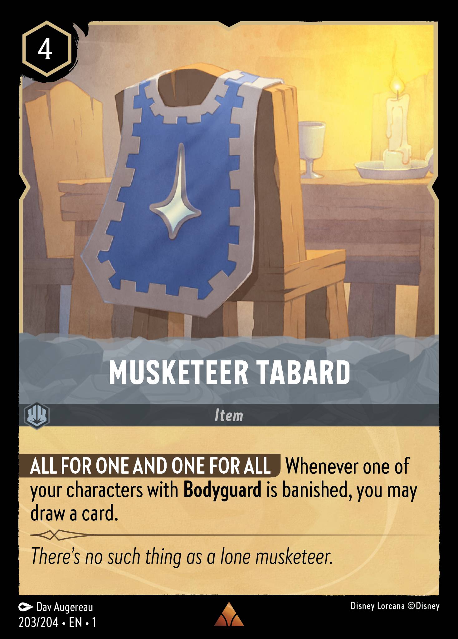 Musketeer Tabard - Rare Lorcana Card