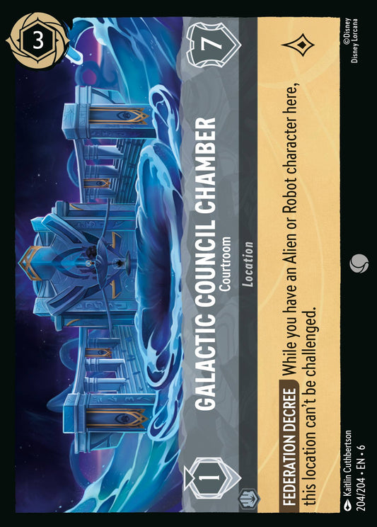 Galactic Council Chamber - Courtroom - Common Lorcana Card