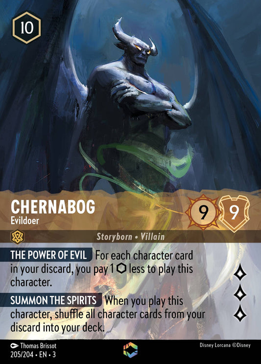 Chernabog - Evildoer (Enchanted) - Enchanted Lorcana Holofoil Card