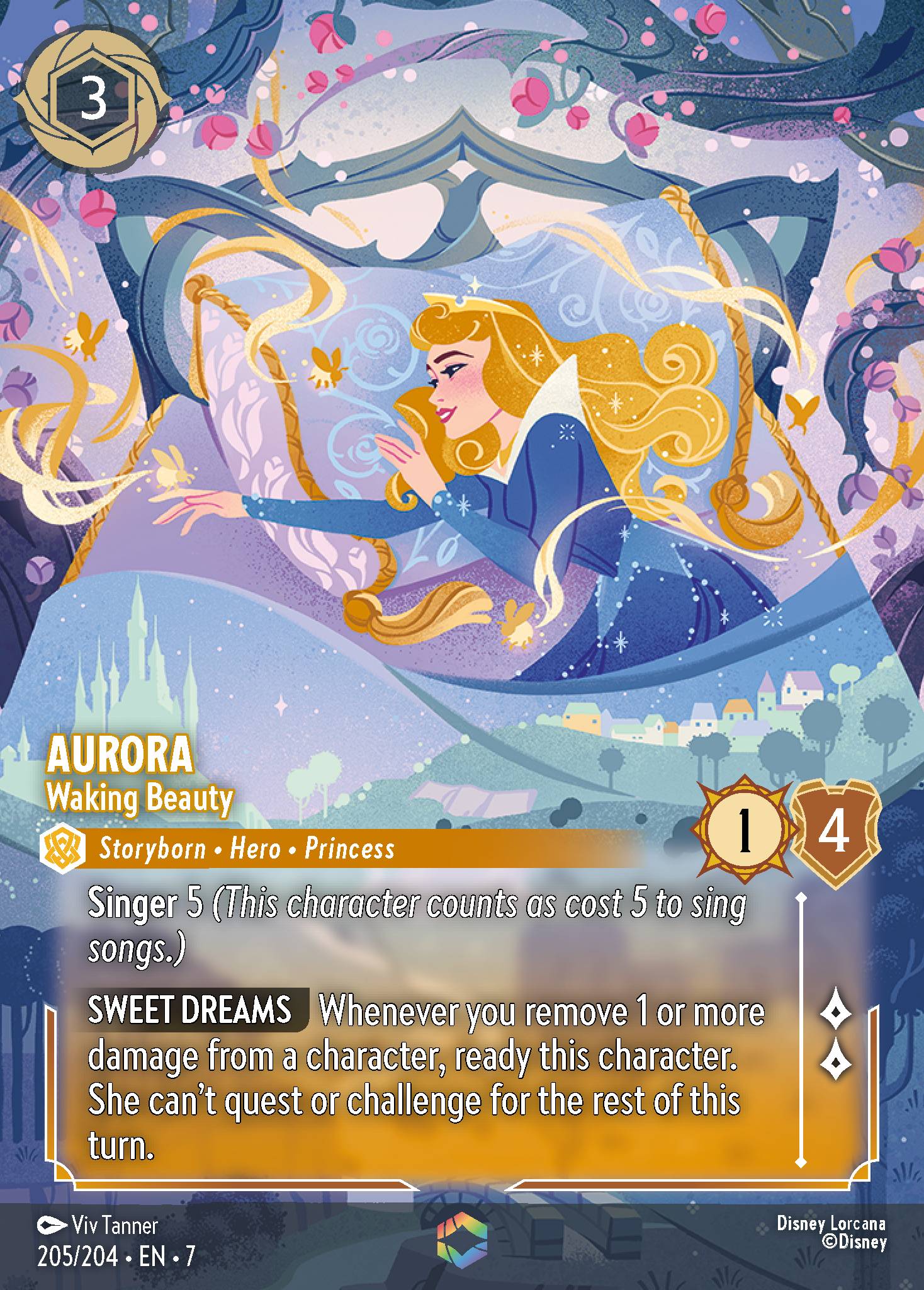 Aurora - Waking Beauty (Enchanted) - Enchanted Lorcana Holofoil Card