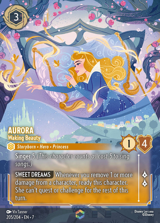 Aurora - Waking Beauty (Enchanted) - Enchanted Lorcana Holofoil Card