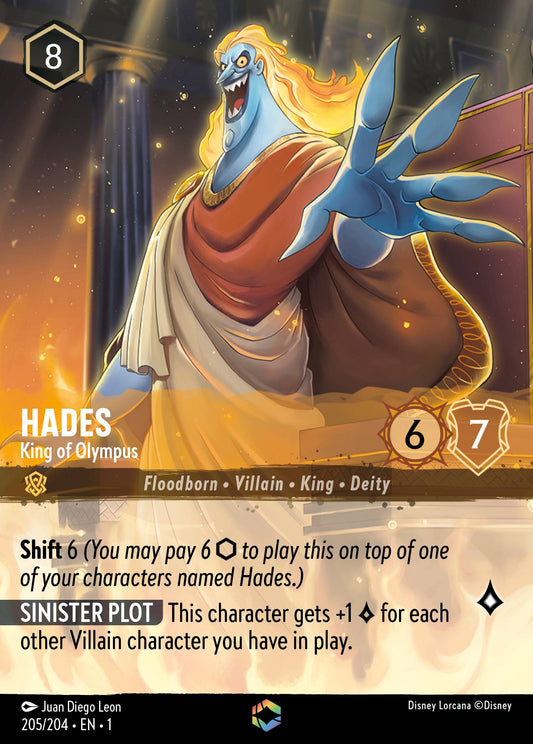 Hades - King of Olympus (Enchanted) - Enchanted Lorcana Holofoil Card