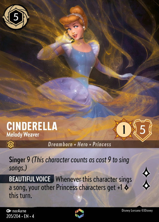 Cinderella - Melody Weaver (Enchanted) - Enchanted Lorcana Holofoil Card
