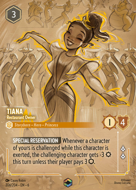 Tiana - Restaurant Owner (Enchanted) - Enchanted Lorcana Holofoil Card