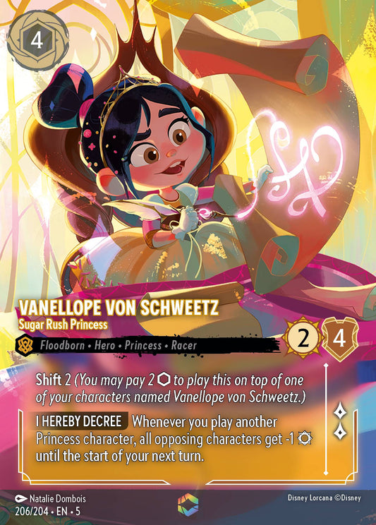 Vanellope von Schweetz - Sugar Rush Princess (Enchanted) - Enchanted Lorcana Holofoil Card